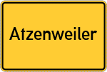 Place name sign Atzenweiler