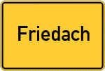 Place name sign Friedach