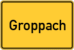 Place name sign Groppach