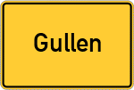 Place name sign Gullen