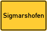 Place name sign Sigmarshofen