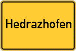 Place name sign Hedrazhofen