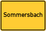 Place name sign Sommersbach