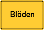 Place name sign Blöden
