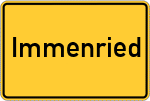 Place name sign Immenried