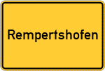 Place name sign Rempertshofen