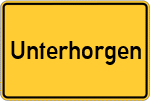 Place name sign Unterhorgen