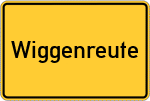 Place name sign Wiggenreute