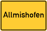 Place name sign Allmishofen