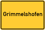 Place name sign Grimmelshofen