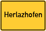 Place name sign Herlazhofen