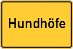 Place name sign Hundhöfe