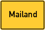 Place name sign Mailand