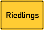 Place name sign Riedlings