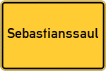 Place name sign Sebastianssaul