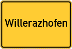 Place name sign Willerazhofen