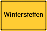 Place name sign Winterstetten