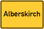 Place name sign Alberskirch