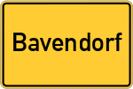 Place name sign Bavendorf