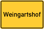 Place name sign Weingartshof