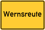 Place name sign Wernsreute