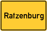Place name sign Ratzenburg