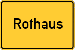 Place name sign Rothaus