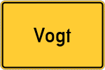 Place name sign Vogt