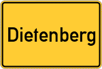 Place name sign Dietenberg