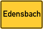 Place name sign Edensbach