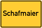 Place name sign Schafmaier