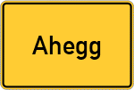 Place name sign Ahegg