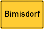 Place name sign Bimisdorf