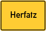 Place name sign Herfatz
