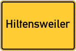 Place name sign Hiltensweiler