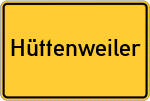 Place name sign Hüttenweiler