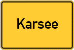 Place name sign Karsee