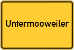 Place name sign Untermooweiler