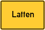 Place name sign Latten