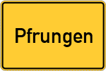 Place name sign Pfrungen