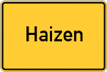 Place name sign Haizen