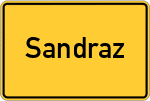 Place name sign Sandraz