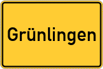 Place name sign Grünlingen