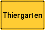 Place name sign Thiergarten