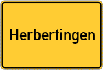 Place name sign Herbertingen
