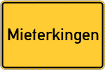 Place name sign Mieterkingen