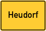 Place name sign Heudorf
