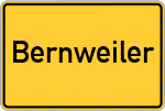 Place name sign Bernweiler
