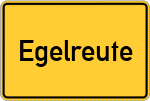 Place name sign Egelreute