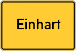 Place name sign Einhart